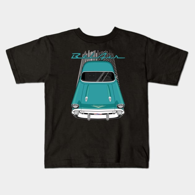 Chevrolet Bel Air 1957 - twilight turquoise Kids T-Shirt by V8social